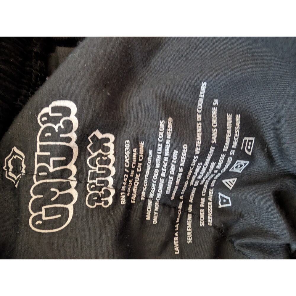 Empyre Black Corduroy Relax Wide Skater Pants Women's Small Y2K Inspired (882) - Picture 5 of 5